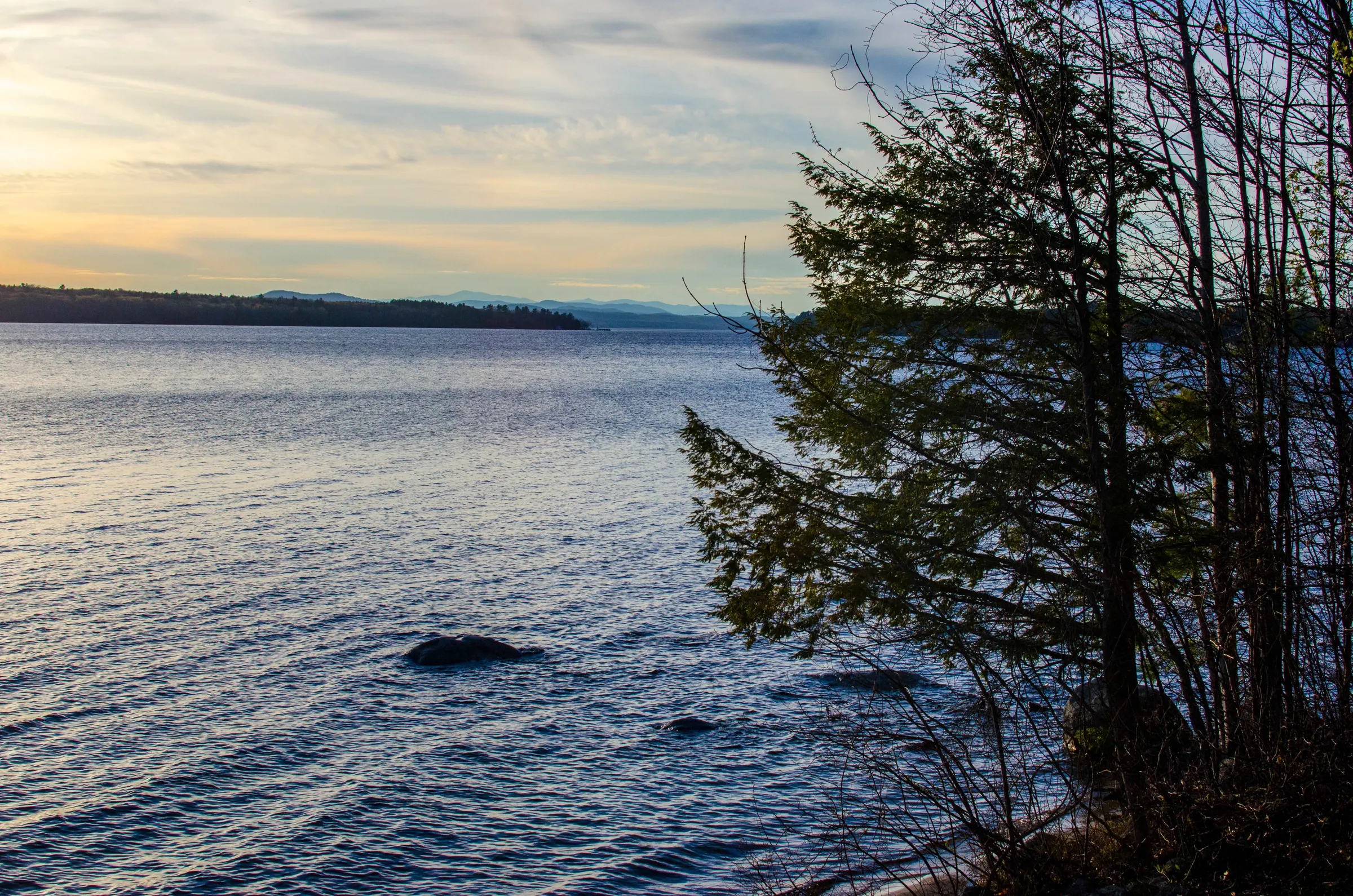 Sunset on Sebago Lake, Maine