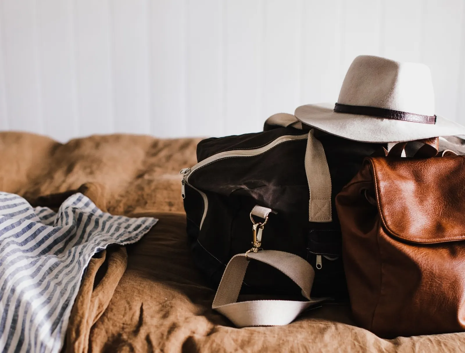 Bag on bed