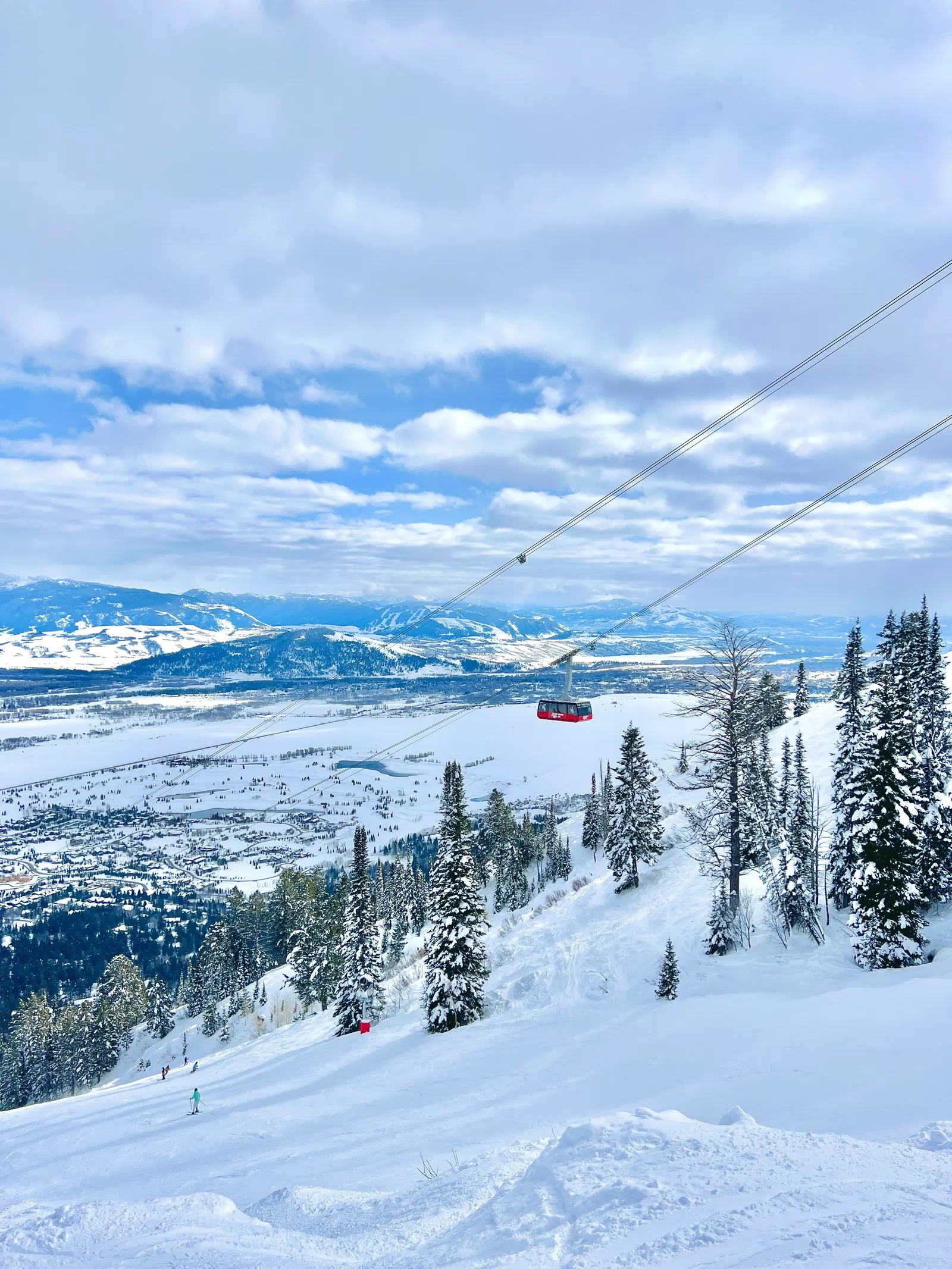 Ski run at Jackson Hole