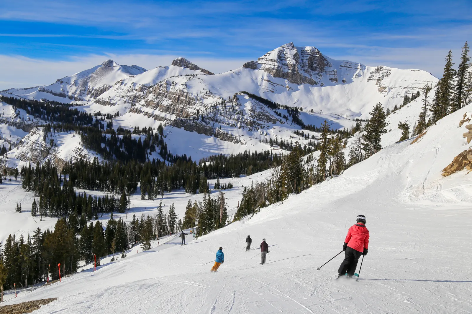 Ski run at Jackson Hole